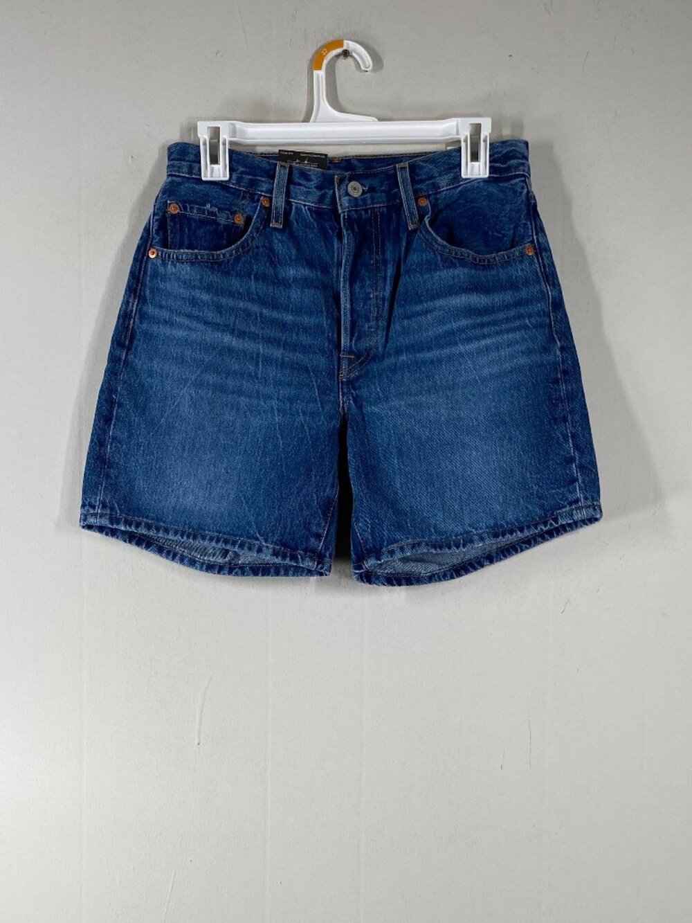 Levi's Premium 501 Denim Jean Shorts Women's 28 Mid Rise Blue Casual NWT